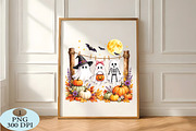 Hanging Ghost Halloween Fall PNG, a Seasonal Illustration by Daily.Designs (Thumbnail 5 of 5)