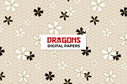Chinese Dragon Digital Papers, a Pattern Graphic by ilonitta (Thumbnail 11 of 13)