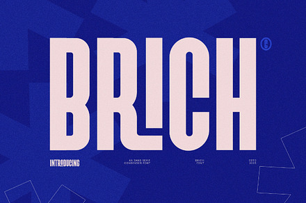 Brich Ligature Futuristic Sans Serif, a Sans Serif Font by Graphicxell