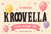 Kroovella Playful Birthday Font, a Font by PutraCetol Studio (Thumbnail 1 of 5)