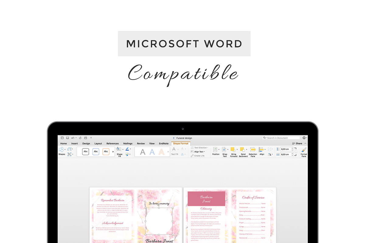 Obituary program template, a Brochure Template by inserenity (Photo 5 of 5)