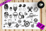 24 in 1 Rap skulls,emblems,elements., an Illustration by Hadanello88 (Thumbnail 1 of 4)