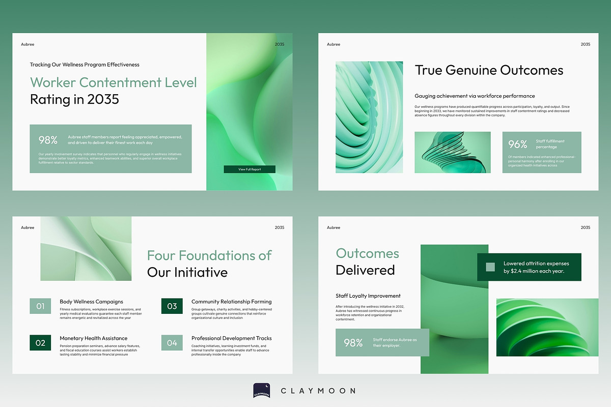 Aubree – Employee Wellbeing Program, a Presentation Template by Claymoon Lab (Photo 5 of 7)
