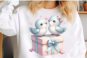 Whimsical Valentine Birds Clipart, an Illustration by SinaCreation (Thumbnail 5 of 11)