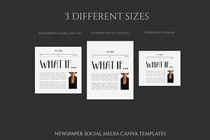 NEWSPAPER SOCIAL MEDIA CANVA PACK