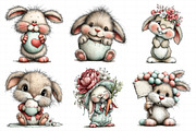 Whimsical Funny Easter Bunny Clipart, an Illustration by Daily.Designs (Thumbnail 4 of 7)