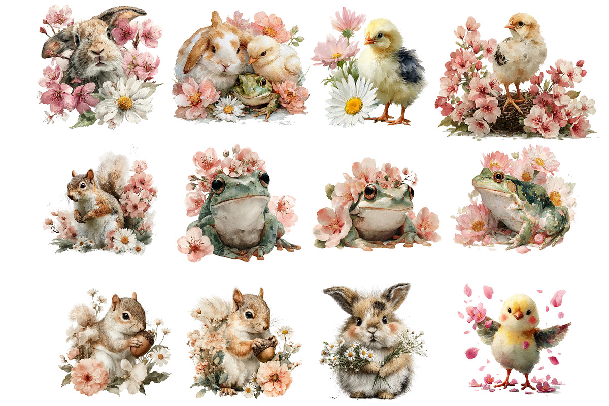 Watercolor Spring Clipart, an Illustration by DreamArtGraphic (Photo 4 of 4)