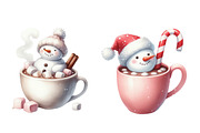Snowman Hot Cocoa clipart, an Illustration by Designworld (Thumbnail 5 of 5)