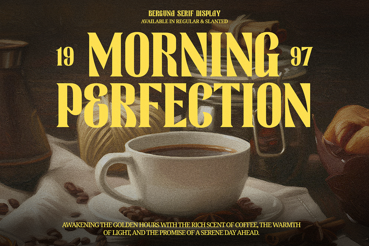 Berguna - A Serif Display Typeface, a Serif Font by Mbonster Design Studio (Photo 2 of 10)