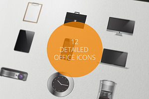 12 Detailed Office Icons