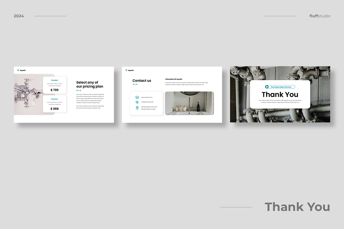 Plumbing Services Keynote Template, a Presentation Template by fluffstudio (Photo 5 of 5)