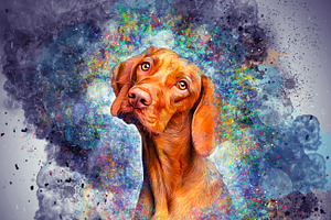 Colored Pet Portrait PS Action