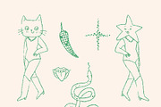 Showgirl Era sparkling party clipart, a Decorative Illustration by Cute Atelier (Thumbnail 2 of 13)