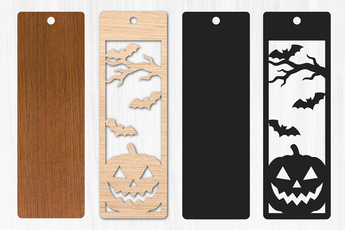 Spooky Halloween Bookmark, Laser Cut, an Object Graphic by Libby Wishes (Photo 2 of 3)