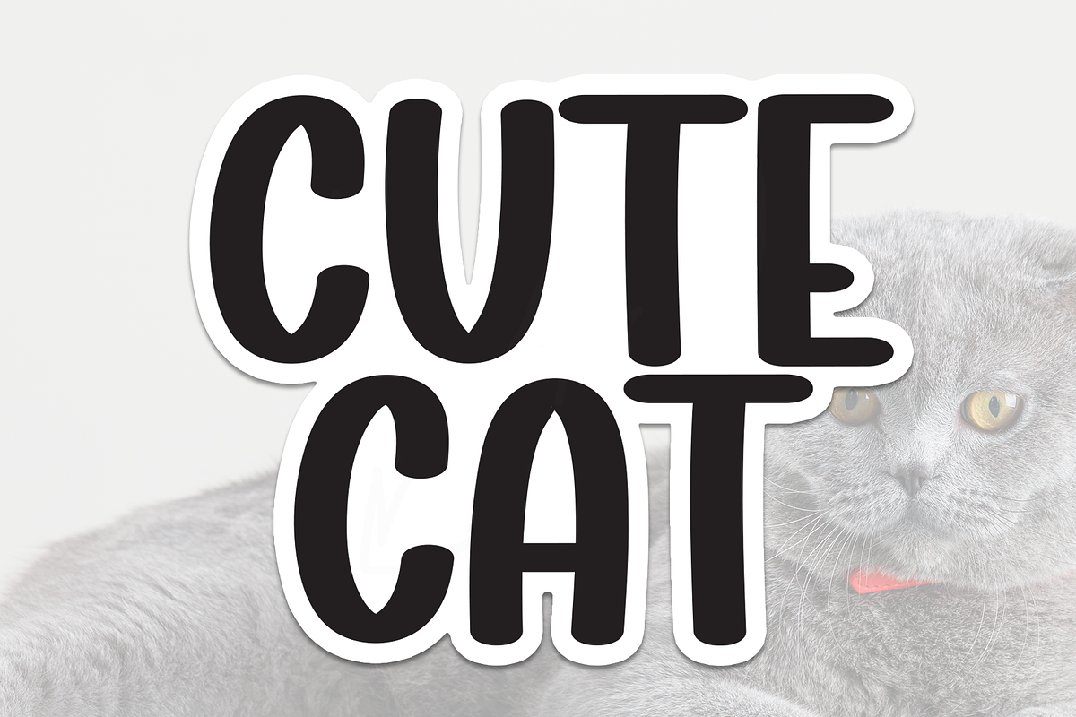 Cute Cat | Script Font, a Script Font by Scratchones (Photo 1 of 8)