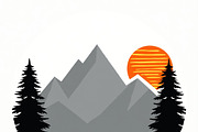 12 Pine Forest & Mountain Scenes, an Illustration by BIPLOB EXPERT (Thumbnail 8 of 12)
