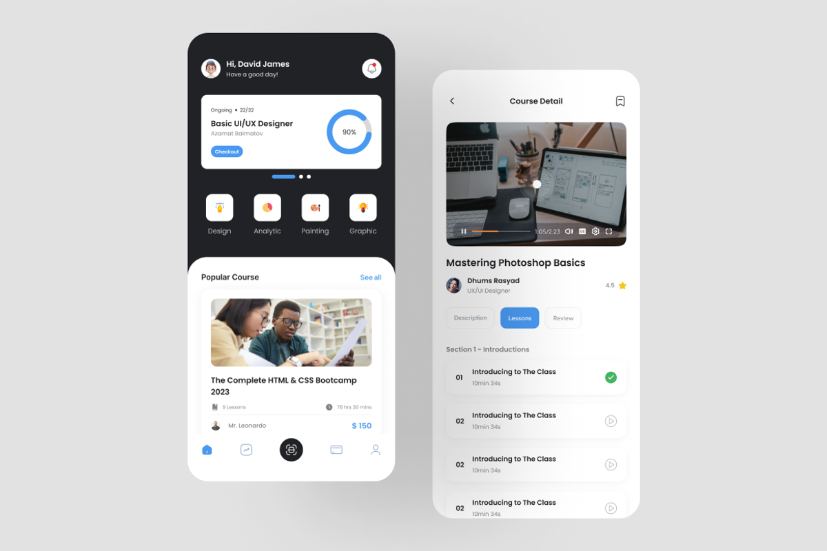 My Edu - Online Course App UI Kit, an UI Kit Template by iDoodle Studio (Photo 3 of 4)
