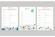 Weekly Planners. EPS & JPEG, a Stationery Template by Lera Efremova (Thumbnail 3 of 10)