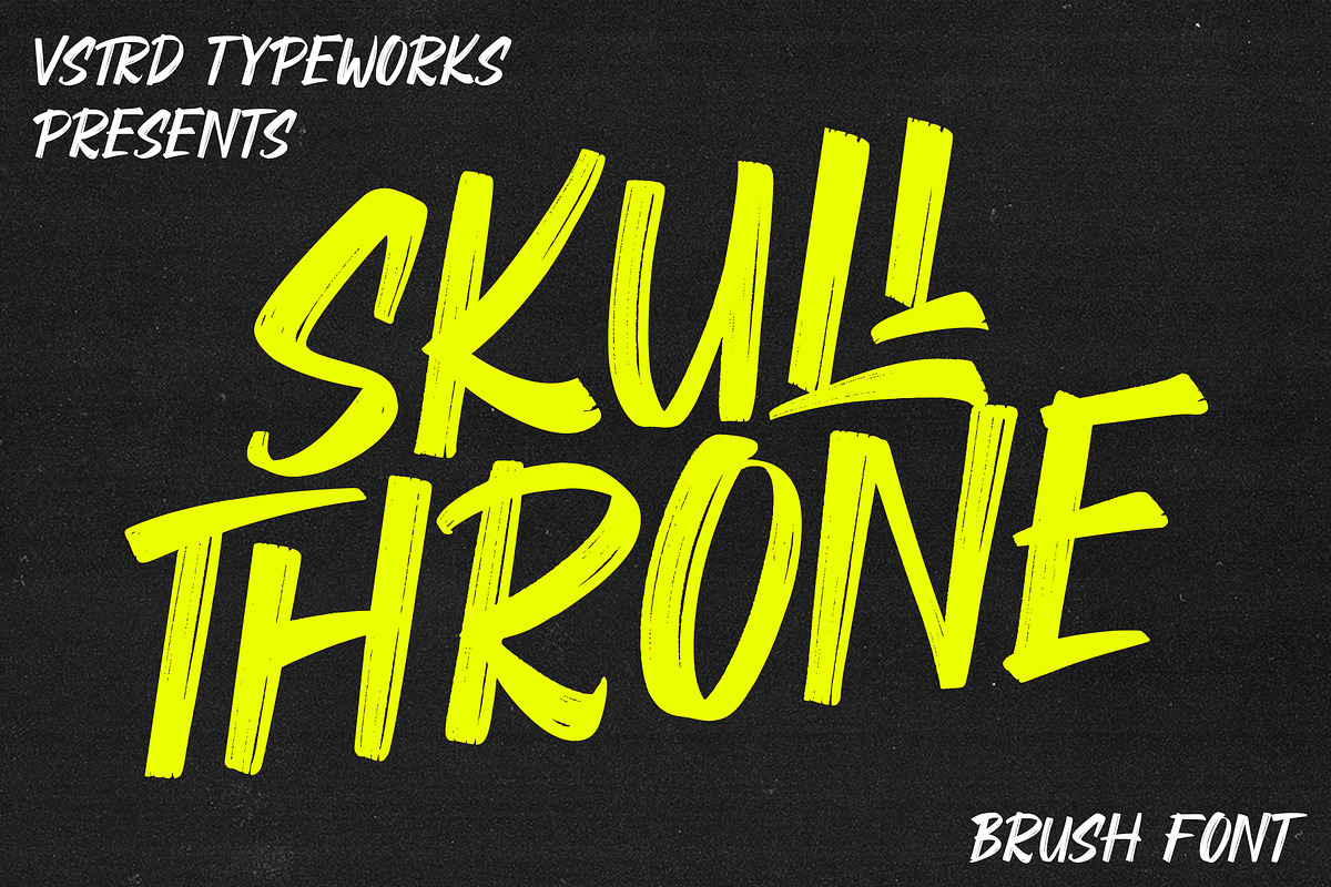 Skullthrone - Brush Font, a Handwritten Font by VASTARD STUDIO (Photo 1 of 10)