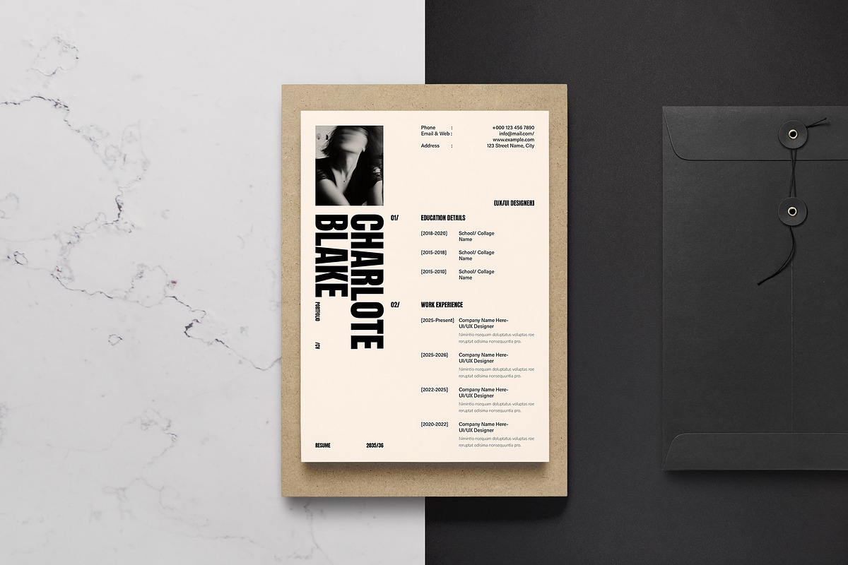 Professional CV, Resume Template, a Resume Template by DesignCrest (Photo 3 of 9)