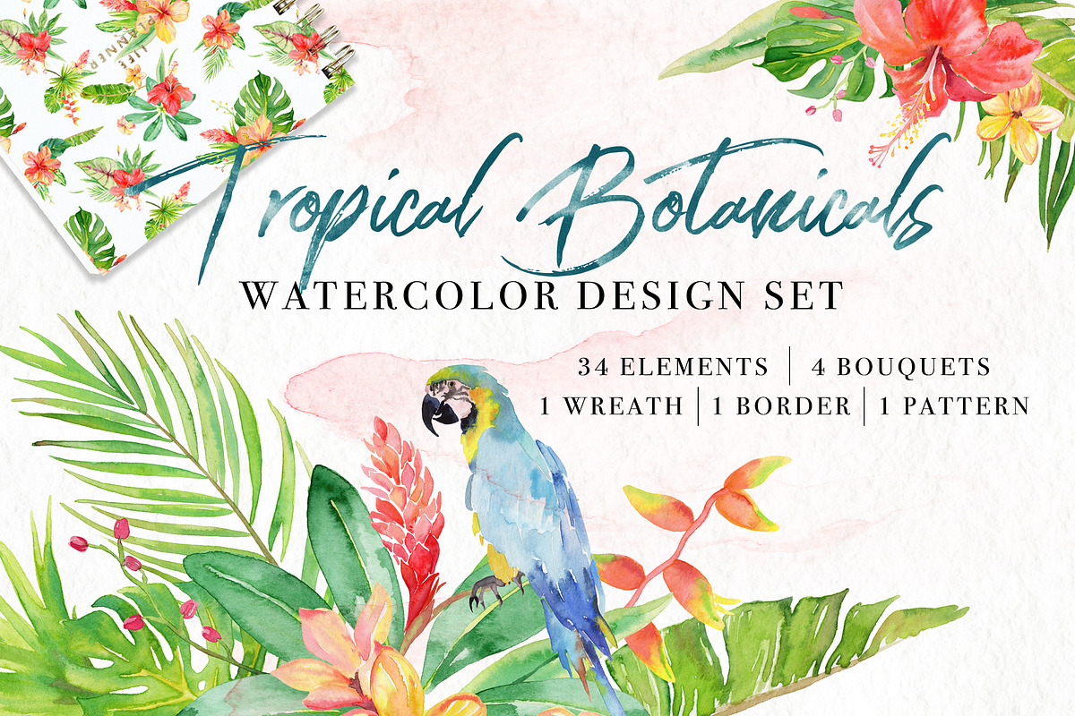 Sale- Floral Watercolor Bundle, an Illustration by Art by Lin (Photo 2 of 6)