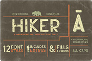Hiker Premium Font Family, a Sans Serif Font by Design 265 (Thumbnail 1 of 6)