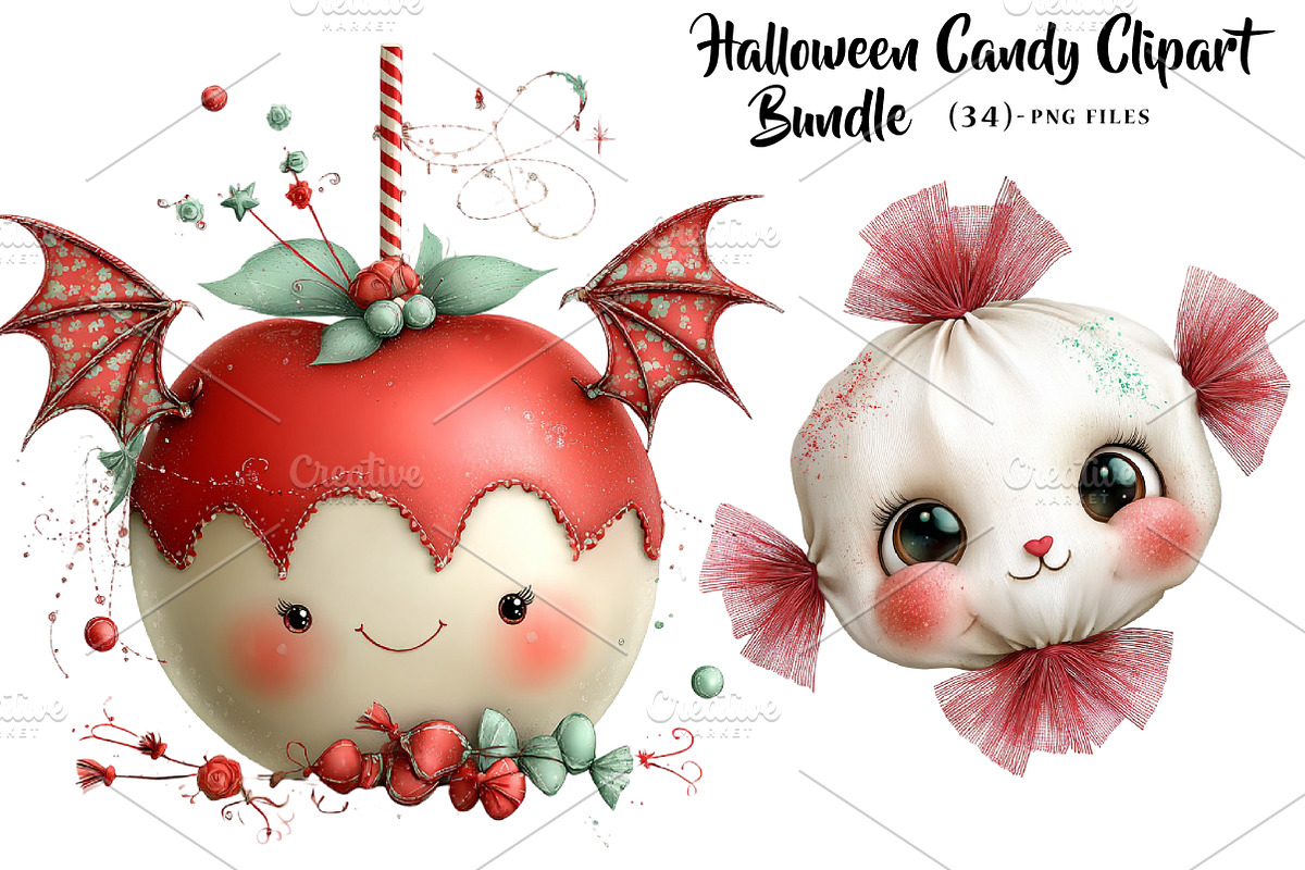 Halloween Candy Clipart, a Seasonal Illustration by CreationArt (Photo 1 of 5)