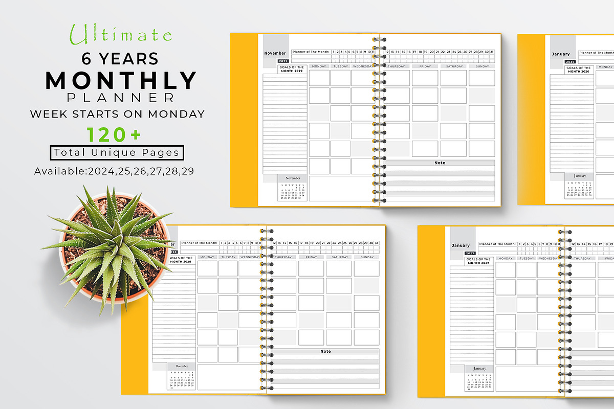 Ultimate Planner Bundle Pack 2024-29, a Stationery Template by obayes (Photo 3 of 14)