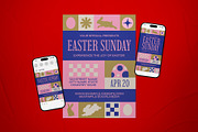 Pink Easter Sunday Flyer Set, a Flyer Template by The Good Store (Thumbnail 1 of 2)