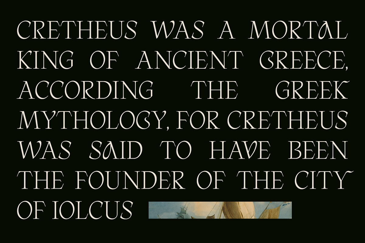 ED Cretheus Display Serif, a Serif Font by Emyself Design (Photo 3 of 12)