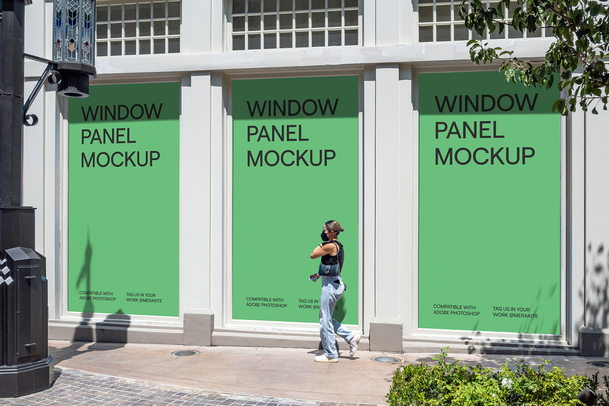 3-Panel Window Poster Mockup PSD, a Mockup by Area Mockups (Photo 1 of 4)