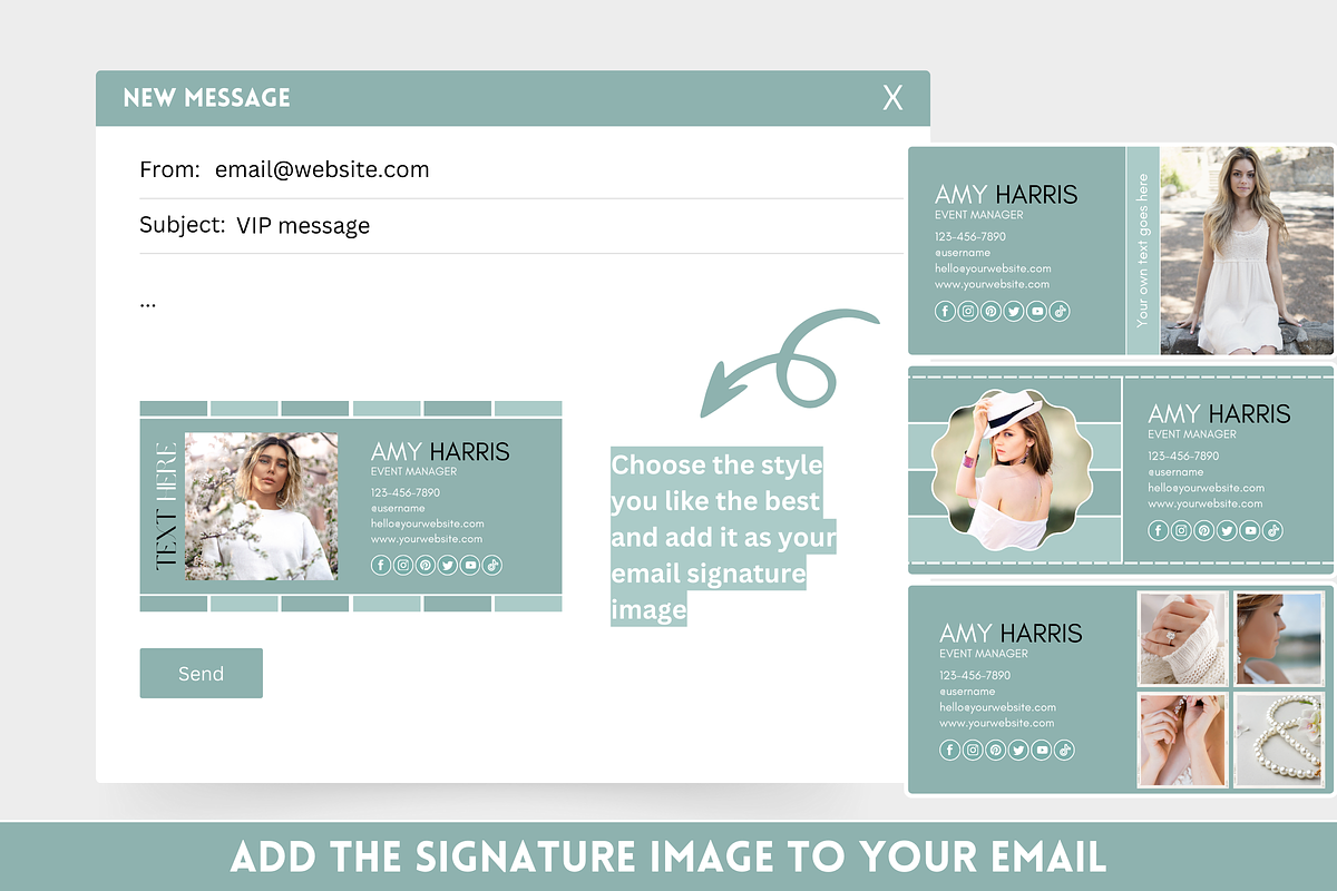 Canva Email Signature Bundle, an Email Template by SunshineStudioBoutique (Photo 4 of 9)