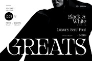 Greats - Luxury Serif Font, a Serif Font by ikiiko (Thumbnail 1 of 7)