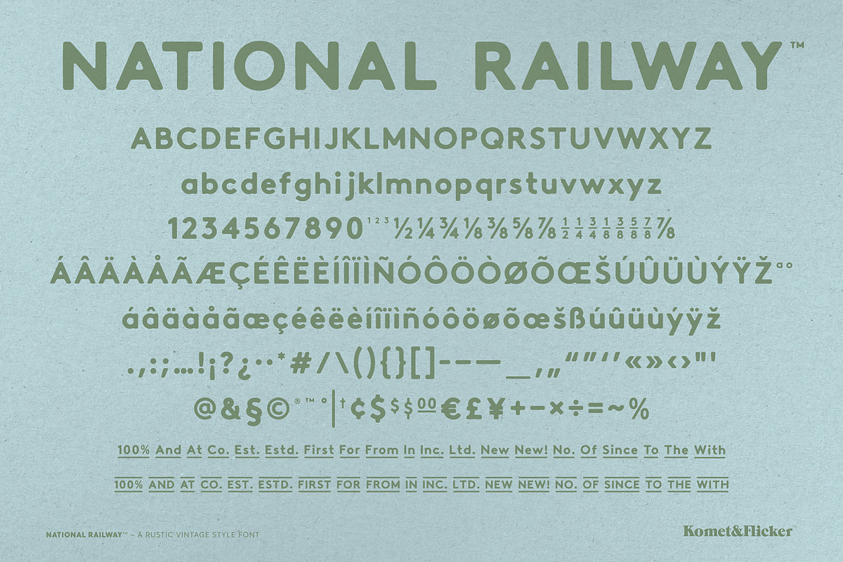 National Railway - A Rustic Font, a Sans Serif Font by Komet & Flicker (Photo 15 of 15)