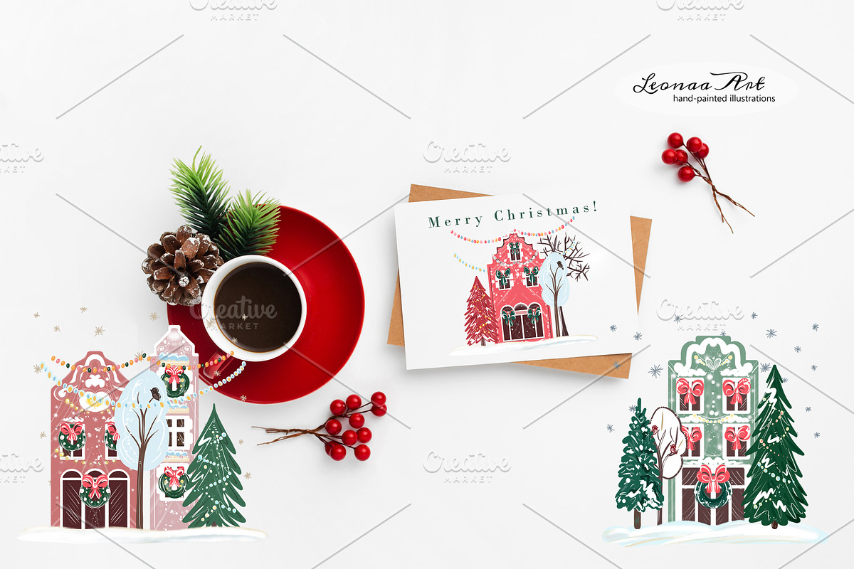 Christmas Magic Clip Art Collection, a Seasonal Illustration by Leonaa art (Photo 9 of 11)