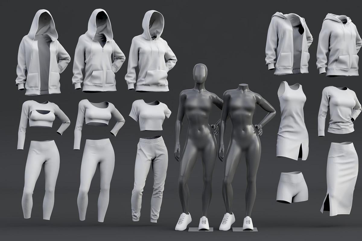 Female mannequin in clothes POSE 1, a Characters & Person 3D Model by mrGarret (Photo 6 of 45)