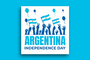 Argentina Independence Day Banner, a Social Media Template by nandinigraphics (Thumbnail 1 of 3)