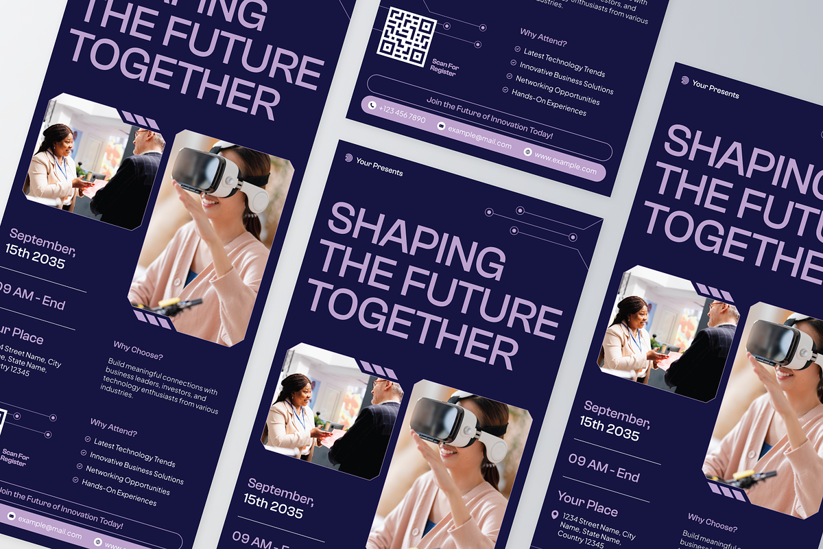Trade Show Technology Roll Up Banner, a Poster Template by Annora Studio (Photo 5 of 6)