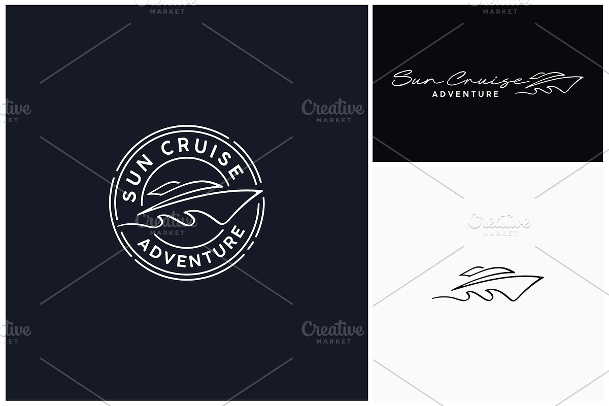 Speed Boat Yacht Cruise Ship Logo, a Branding & Logo Template by Enola99d (Photo 2 of 2)