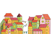 Fairy tale magic houses, a Decorative Illustration by SaintPic illustrations (Thumbnail 6 of 9)