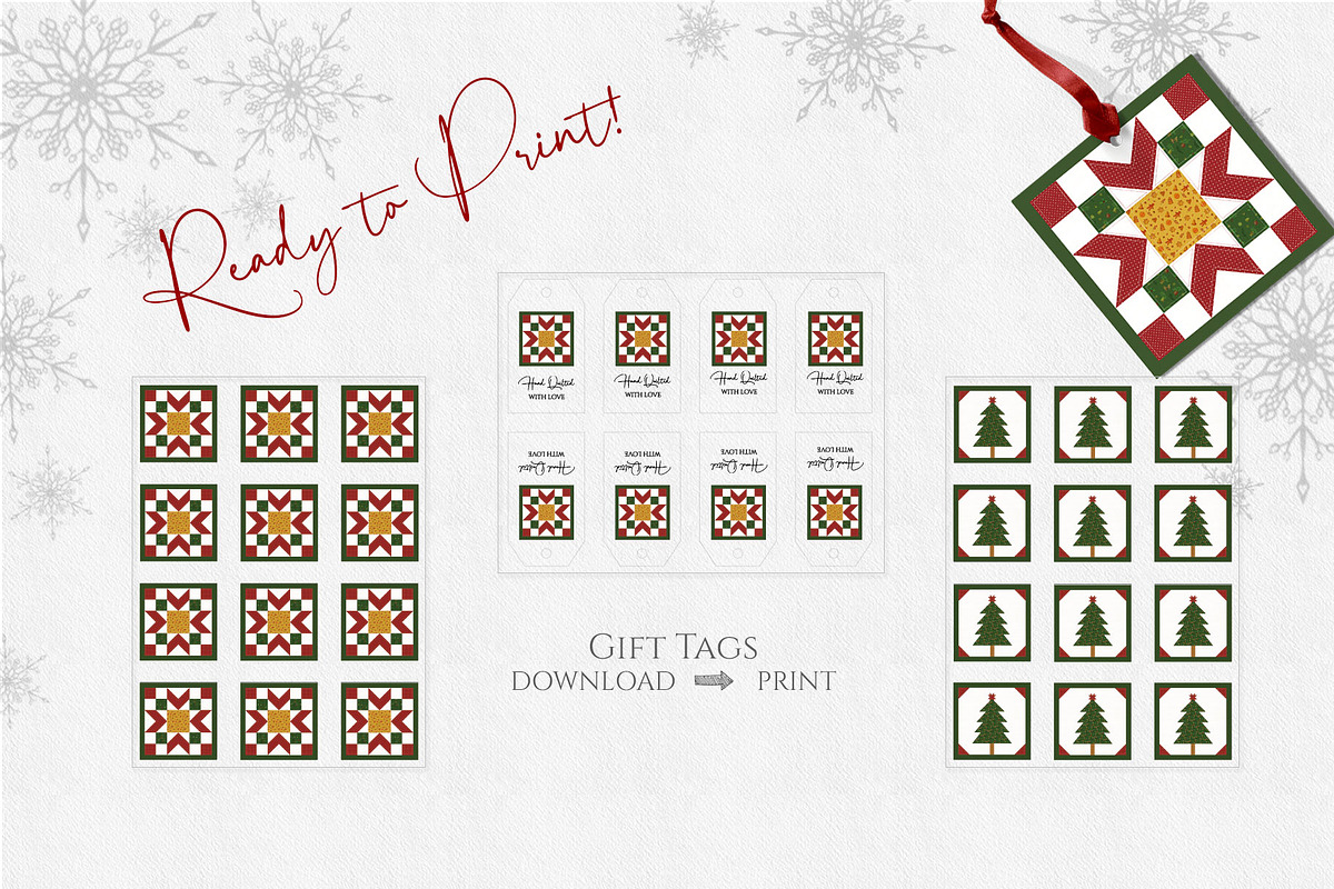 Christmas Quilt Illustrations, a Decorative Illustration by Maggie Stilwell Design (Photo 6 of 9)