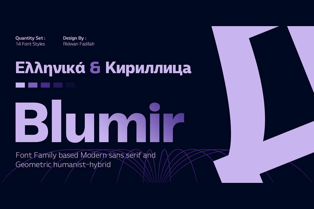 Blumir Font Family, a Sans Serif Font by Ridtype Foundry (Photo 2 of 11)