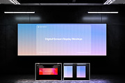 Horizontal Digital Screen Mockup, an Advertising Mockup by PixelPiknik (Thumbnail 1 of 3)