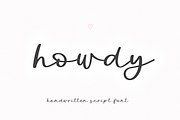 Howdy | Handwritten Script Font, a Script Font by KA Designs (Thumbnail 1 of 12)