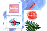 Watercolor & Brush Stroke Logos Kit, a Branding & Logo Template by AN Productions (Thumbnail 8 of 50)