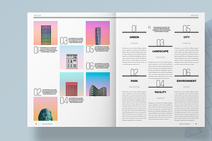 Blue Architecture Magazine Layout