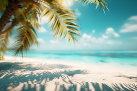 A softly blurred vision of a tropical beach, an Abstract Photo by Natalia Klenova's Shop