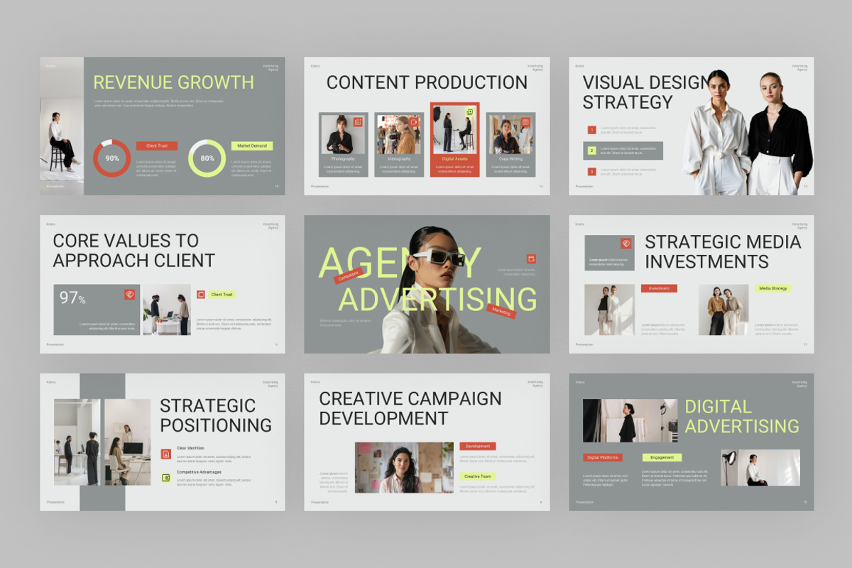 Advertising Agency Presentation, a Presentation Template by Loin Studio (Photo 3 of 4)