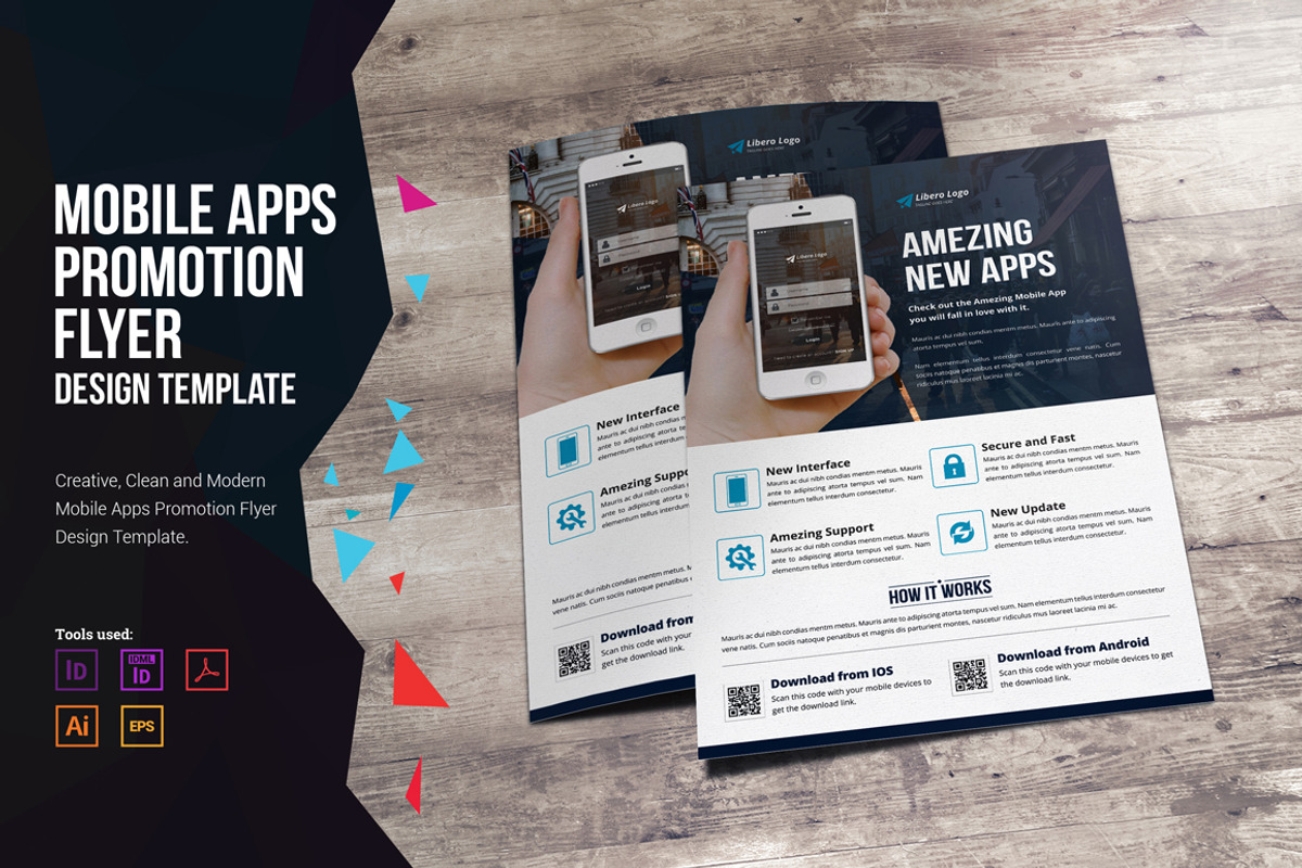 Mobile Apps Promotion Flyer, a Flyer Template by Miyaji75 (Photo 1 of 5)