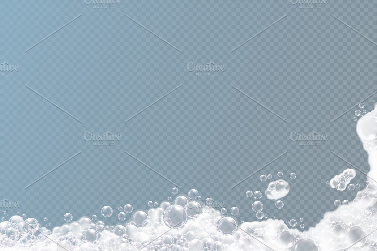 White soap foam border, a Decorative Illustration by Yayasya (Photo 3 of 3)